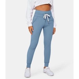 Halara Cloudful Air High Waisted Drawstring Side Pocket Blue Joggers Sz M